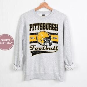 Pittsburgh Sweatshirt - Pittsburgh Football Sweatshirt - Retro Pittsburgh